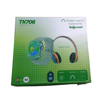 Tk706 Ultra Smart Watch With Headphone & Selfie Tool