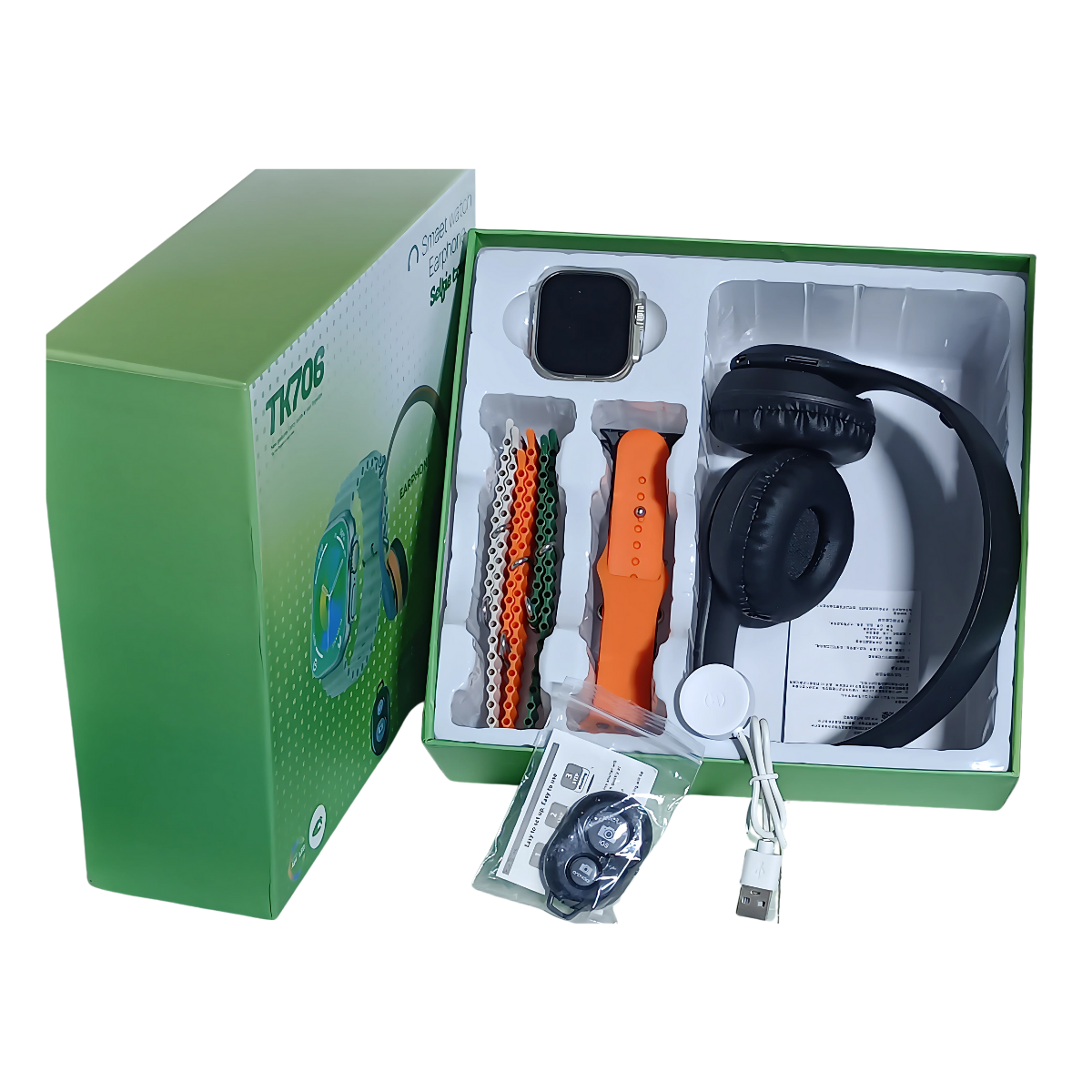 Tk706 Ultra Smart Watch With Headphone & Selfie Tool