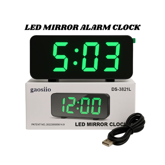 Led Mirror Digital Table Clock